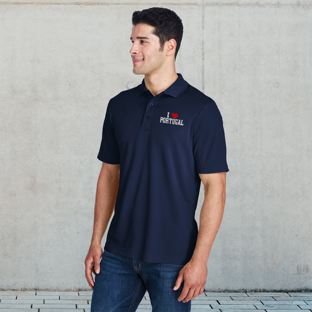 Performance Golf Tees I Love Portugal Short Sleeves Polo Shirts for Men - Picture 4 of 11