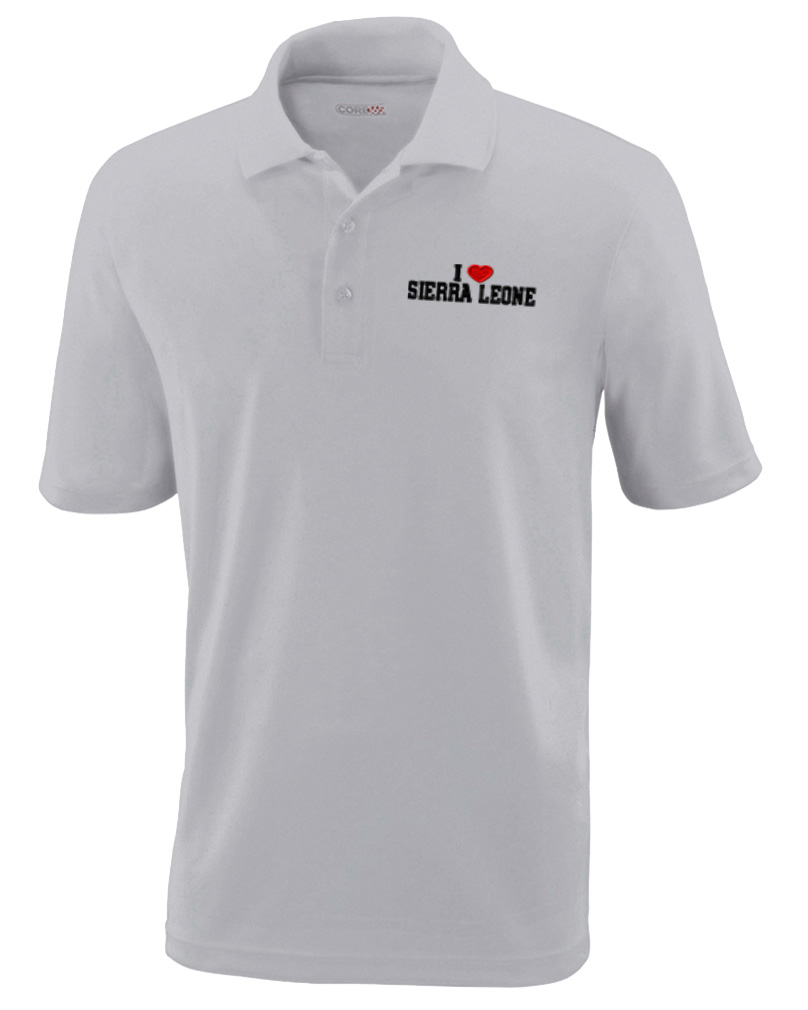 Performance Golf Tees I Love Sierra Leone Short Sleeves Polo Shirts for Men - Picture 10 of 11